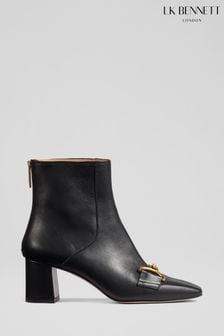 LK Bennett Nadina Leather Snaffle-Detail Ankle Boots