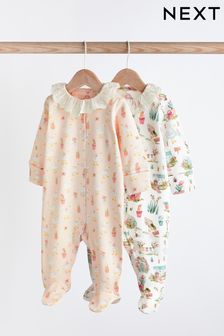 Piersică roz - Pachet 2 pijamale (0-3ani) (D03778) | 132 LEI - 149 LEI