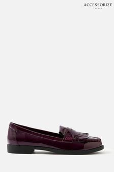 Accessorize Red Patent Fringe Loafers (D03784) | 34 €
