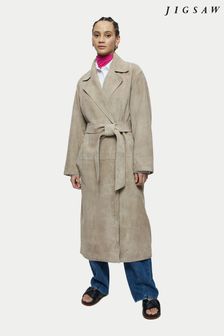 Jigsaw Grey Valor Suede Trench Coat (D03927) | 1,203 €