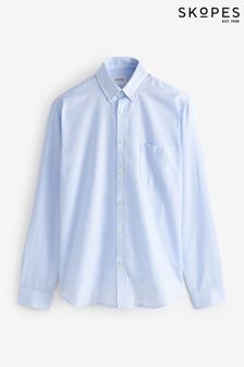 Skopes Tailored Fit Business-Hemd aus Pinpoint-Gewebe, Blau (D03953) | 47 €