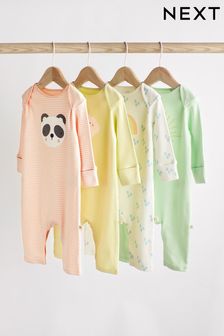 Multi Pastel Baby Sleepsuits 4 Pack (0-2yrs) (D03961) | TRY 621 - TRY 667