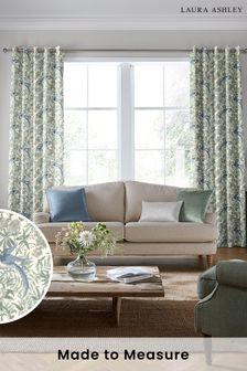 Laura Ashley Seaspray Blue Osterley Birds Made To Measure Curtains (D04360) | €156