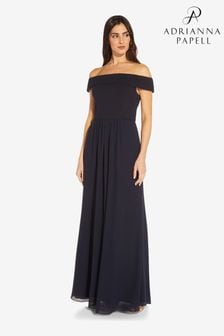 أزرق - فستان أسود كريب شيفون من Adrianna Papell (D04392) | 886 ر.س