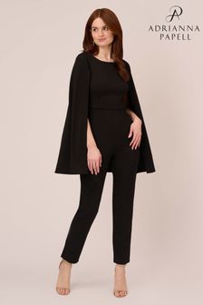 Adrianna Papell Knit Crepe Cape Jumpsuit (D04436) | €237