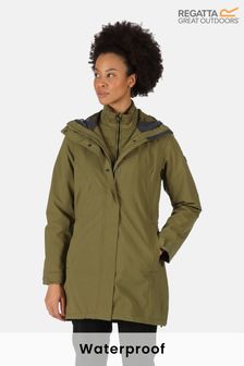 Зеленая непромокаемая утепленная куртка Regatta Denbury Iii (D04534) | €75