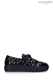 Kurt Geiger London Laney Quilted Black Slip On Shoes (D04686) | OMR93