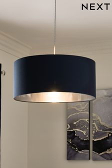Navy Blue/Grey Rico Easy Fit Pendant Lamp Shade (D04876) | $59