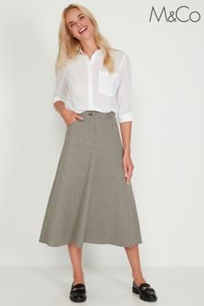 M&Co Black Dogtooth A-Line Skirt (D06194) | 46 €