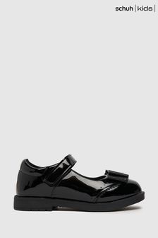 Schuh Laughter Patent Black Bow Shoes (D06210) | KRW59,800