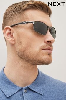 Темно-серый - Солнцезащитные очки с квадратным запахом и поляризовкой (D06280) | €15