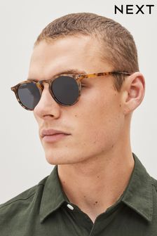 Черепаховый коричневый - Круглые солнцезащитные очки с поляризованными стеклами (D06286) | €19
