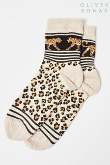 Oliver Bonas Cream Ankle Socks (D06783) | €9