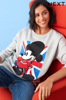 Grey Marl Grey Marl Mickey Mouse Coronation Disney Licence Graphic Sweatshirt (D07085) | $40