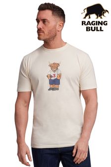 Raging Bull Cream Bull Sketch T-Shirt (D07383) | €40 - €46