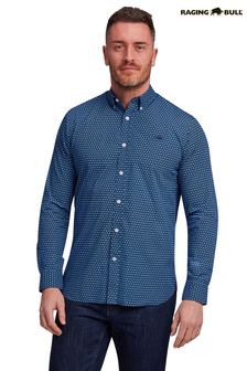 Raging Bull Blue Long Sleeve Geo Pattern Shirt (D07403) | 93 € - 106 €