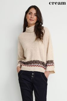 Cream Fairy Knitted Turtleneck Sweater (D07426) | 121 €