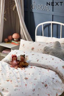 Fairy Printed Cotton Duvet Cover and Pillowcase Set (D07432) | €26 - €41