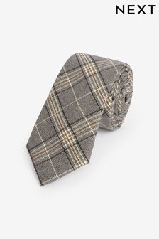 Brown Check Pattern Tie (D07509) | 459 UAH