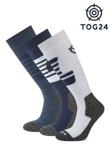 Tog 24 Womens Blue Oberau Merino Ski Socks 3 Pack (D07803) | €31