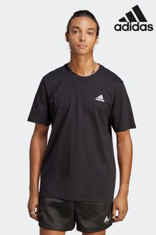 adidas Black Sportswear Essentials Single Jersey Embroidered Small Logo T-Shirt (D07870) | $50