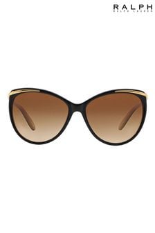 Ralph by Ralph Lauren Black Butterfly Frame Sunglasses (D08089) | $153