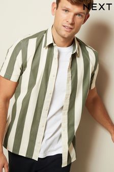 Green/White Stripe Short Sleeve Shirt (D08112) | 25 €
