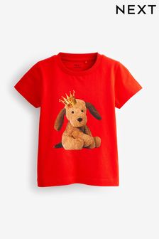 Rouge - T-shirt à manches courtes et motif personnage (3 mois - 7 ans) (D08166) | €3 - €5