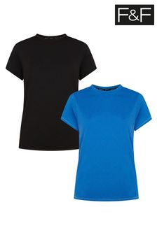 F&F Active Black T-Shirts 2 Pack (D08243) | €12