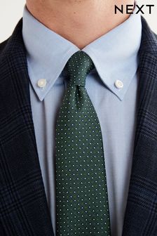 Zelená s geometrickým vzorom - Štandardný - Vzorovaná kravata (D08292) | €11