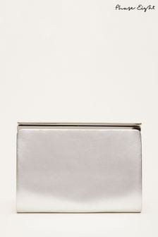 Phase Eight Silver Open Top Slim Clutch Bag (D08308) | ‏451 ₪