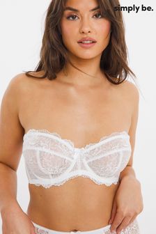 Simply Be Ella Lace Multiway Wired White Bra (D08325) | €16