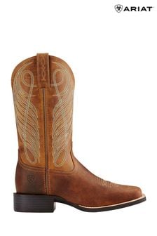 Ariat Brown Round Up Wide Square Toe Western Boots (D08408) | 230 €