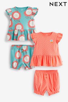 Baby 4-teiliges Set mit T-Shirt und Shorts (D08639) | 14 € - 16 €