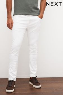 Weiß - Gefärbte Stretch-Jeans (D08719) | CHF 45