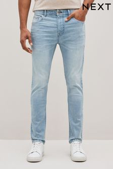 Vybielená modrá - Skinny - Strečové džínsy príjemné na dotyk (D08720) | €26