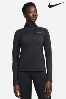 Черный - Nike топ для бега с молнией 1/4 Dri-fit Pacer (D08939) | €53