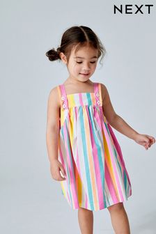 Rainbow Stripe Printed Cotton Sundress (3mths-8yrs) (D08996) | 13 € - 16 €