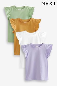 Multi 4 Pack Frill Sleeve Vests (3-16yrs) (D09330) | €32 - €42