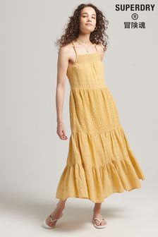 Superdry Yellow Vintage Lace Cami Maxi Dress (D09450) | €43