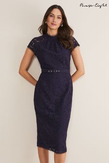 Phase Eight Blue Aurora Lace Dress (D09810) | AED826