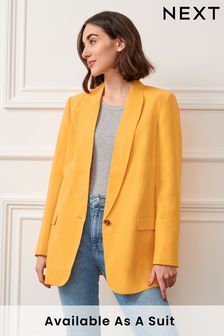 Yellow Relaxed Fit Single Breasted Blazer (D09910) | 61 €