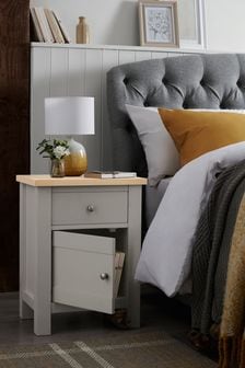 Dove Grey Malvern Paint Effect 2 Drawer Bedside Table (D10431) | €205