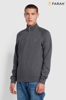 Farah Grey Jim 1/4 Zip Sweatshirt (D10473) | 81 €