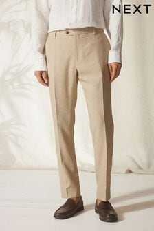 Stone Tailored Fit Linen Blend Suit: Trousers (D10554) | €31