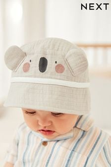 Grey Character Baby Bucket Hat (0mths-2yrs) (D10706) | €5