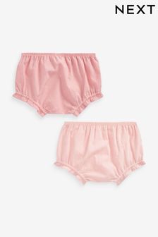 Pink Frill Baby Bloomers 2 Pack (0mths-2yrs) (D10943) | €9