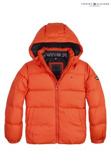 Orange and blue tommy hilfiger jacket store