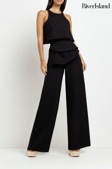 River Island Black Overlay Jumpsuit (D11120) | €28