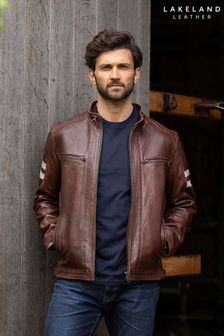 Коричневый - кожаная байкерская куртка Lakeland Leather Charlie (D11417) | €411